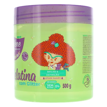 GELATINA CAPILAR INFANTIL KOLENE CACHINHOS COM GLITTER POTE 500G 360-3