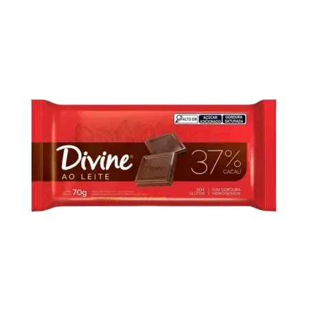 DIVINE BARRA CHOC AO LEITE 70G