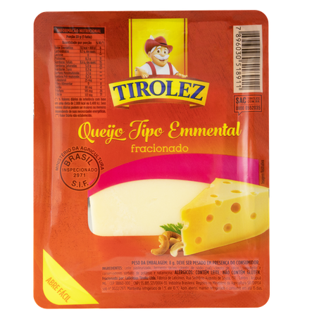 Queijo Emmental Tirolez Kg Fracionado
