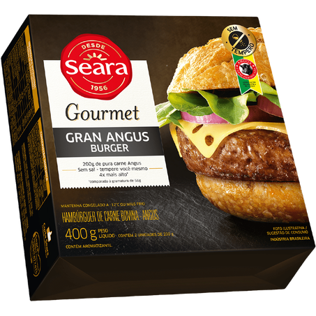 BURGUER GRAN ANGUS CARNE GOURMET SEARA  400G