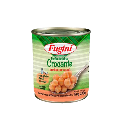 Grão de bico fugini ao vapor lata 170g