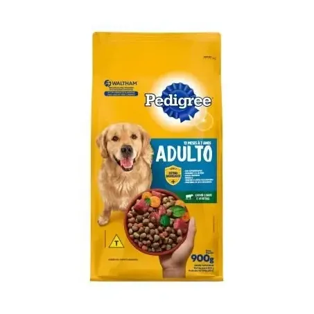 Ração Pedigree Cão Adulto Carne e Vegetais Pacote 900g 
 