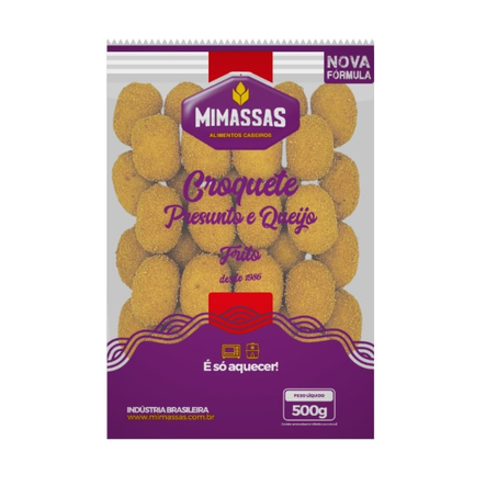 Croquete presunto/queijo mi massas 500g