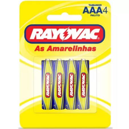 Pilha sm rayovac palito aaa4 4un