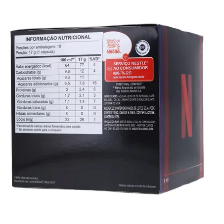 Cápsula Nescafé Dolce Gusto Cappuccino Netflix 10un 170g 
  360-11