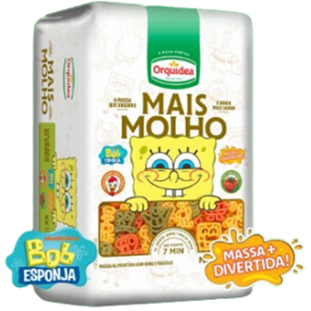 MASSA MAIS MOLHO ORQUIDEA BOB ESPONJA 400G C/VEGET