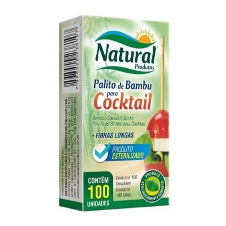 Palito de bambu p/cocktail c/100un
