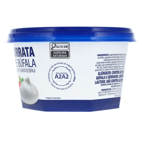 Queijo Burrata de Búfala Búfalo Dourado Pote 270gr 360-6