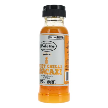 MOLHO PIMENTA POLETTO SWEET CHILLI COM ABACAXI 280G 360-3