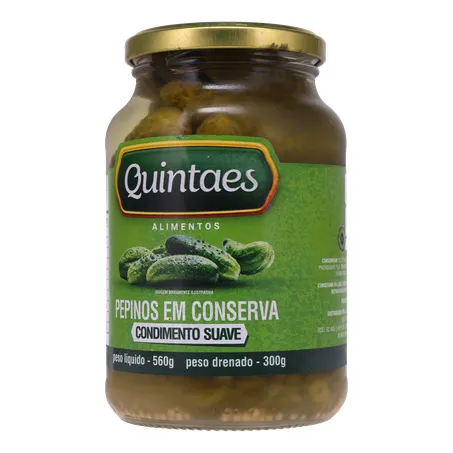 Pepino em Conserva Quintães Vidro 300G 360-2