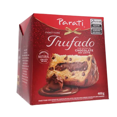 Panettone Parati Trufado com Gotas de Chocolate Ao Leite Caixa 400gr 360-34