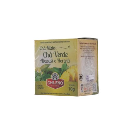 Chá Misto Chileno Chá Verde, Abacaxi, Hortelã e Erva-Mate Caixa com 10un - 10gr 360-6