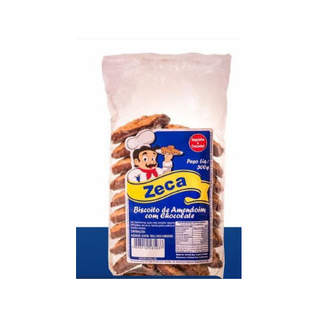 Biscoito zeca amendoim c/ chocolate 300g.