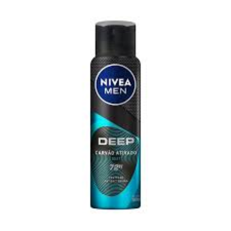 Desodorante aerosol nivea men 150ml deep carvao ativado