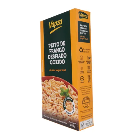 Peito de Frango Vapza Desfiado E Cozido Caixa 400G 360-5
