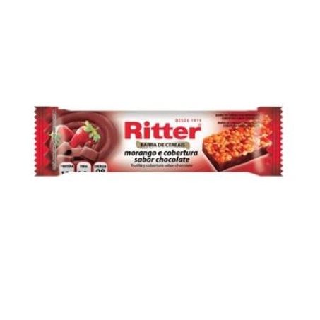 BARRA CEREAL RITTER MORANGO C/CHOCOLAT 25G