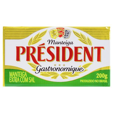 Manteiga extra com sal président gastronomique