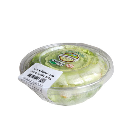 ALFACE AMERICANA ORGÂNICO HIGIENIZADAS CAMPO LIMPO 100G