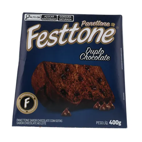 Panettone Duplo Chocolate Festtone 400G 360-2