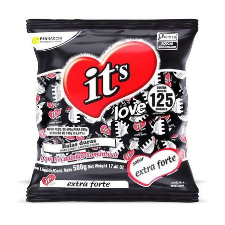 Bala its love sabor extra forte 500g