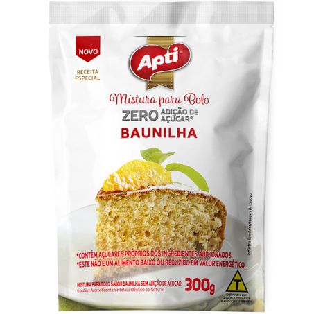 Mistura para bolo apti 300g baunilha zero acucar