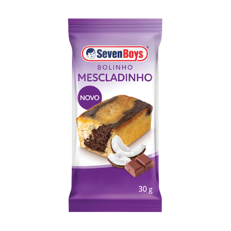Bolinho seven boys chocolate e coco mescladinho 30g