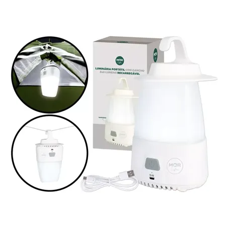 Luminaria mor 545 lumens portatil recarregavel un