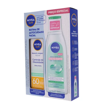 Kit nivea protetor solar fps60 50ml + água micelar 200ml 360-3