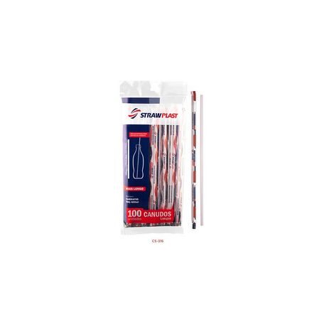 CANUDO LONGO 5MM STRAWPLAST C/100