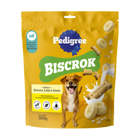 Biscoito P/Cães Biscrok Pedigree Raças Pequenas Banana 500g