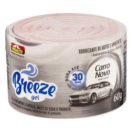 ODORIZADOR GEL DE AUTOS E AMBIENTES CARRO NOVO PROAUTO BREEZE