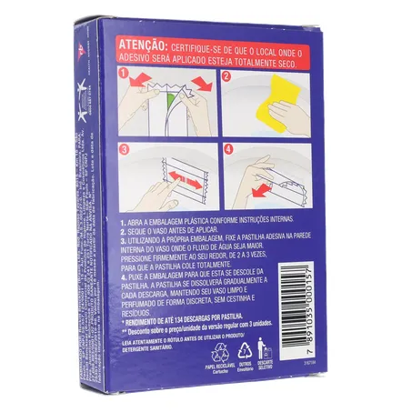 Pastilha adesiva harpic pinho com 5 360-15
