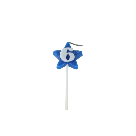 VELA ESTRELINHA AZUL N6 CONFESTA 
