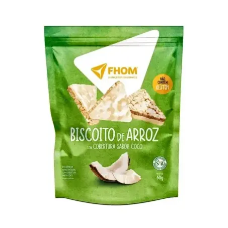 BISCOITO DE ARROZ COM CÔCO 60G - FHOM