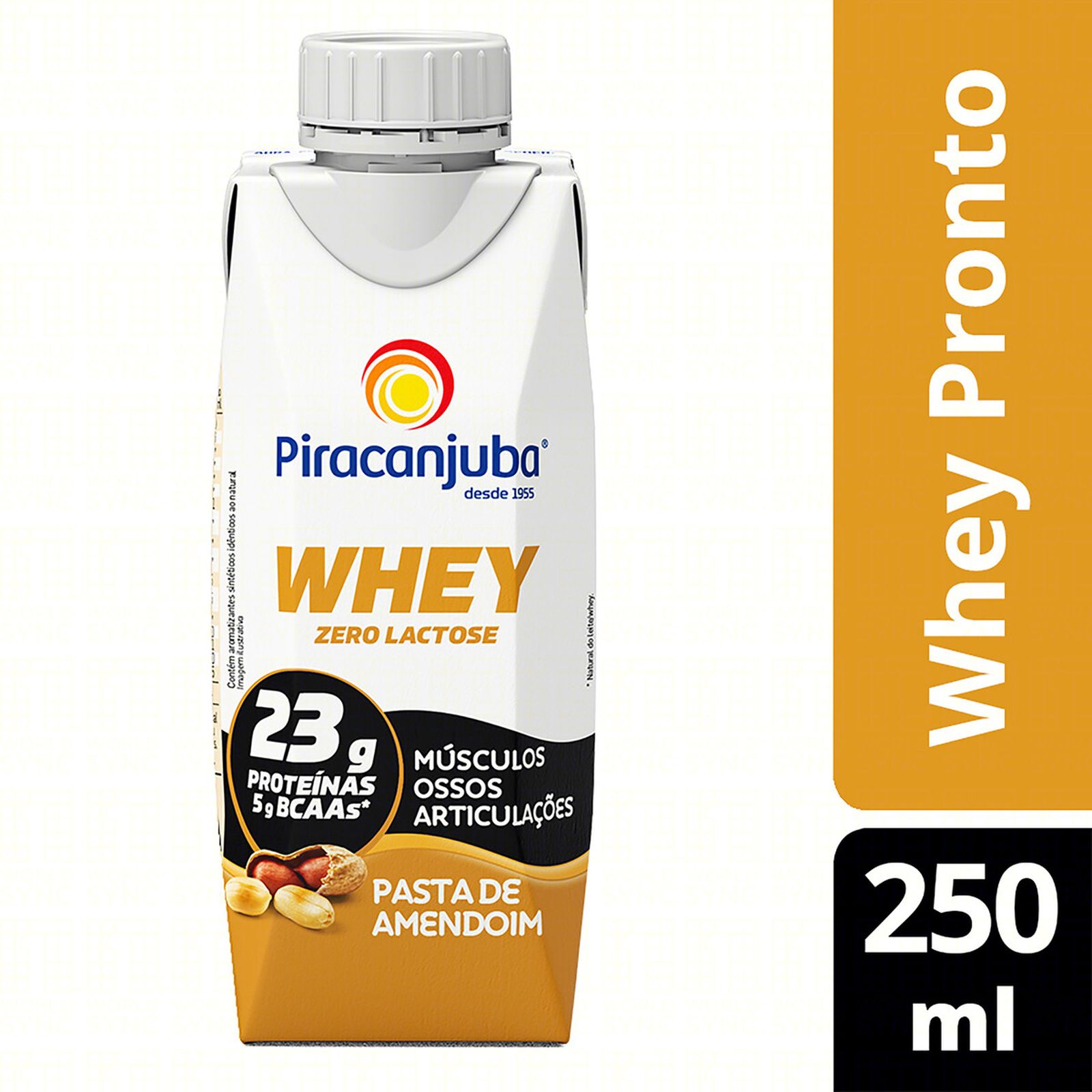 BEBIDA LÁCTEA UHT PASTA DE AMENDOIM ZERO LACTOSE PIRACANJUBA WHEY