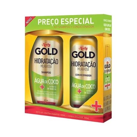 Kit shampoo 275 ml + condicionador 175 ml niely hidratacao milagrosa