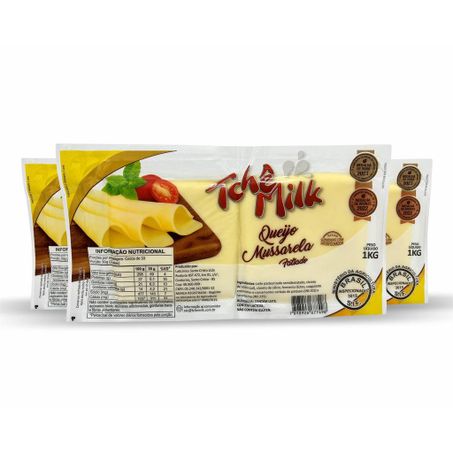Queijo Mussarela Tchê Milk Fatiado 1Kg