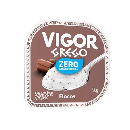 Iogurte Vigor Grego Zero Flocos 90g