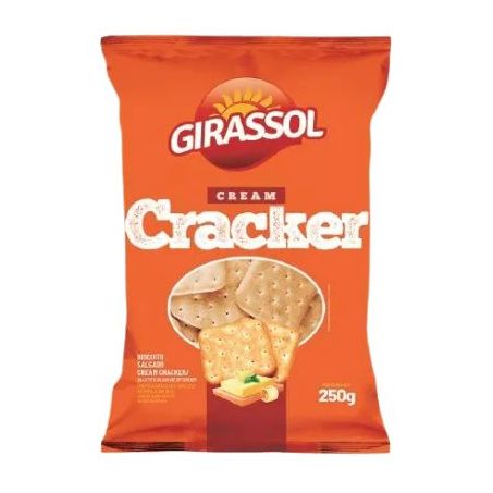 Biscoito mini salgado cracker girassol 250g