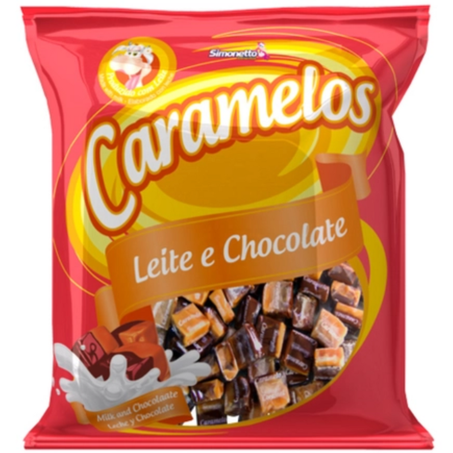 Bala simonetto 300g caramelo leite chocolate