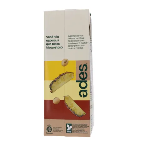 Bebida a Base de Soja Ades Sabor Abacaxi Caixa 1lt 360-19