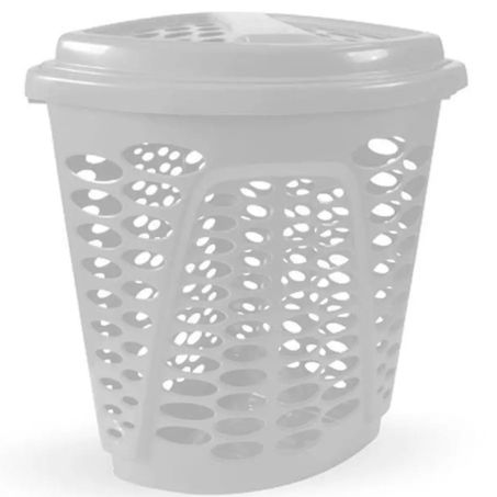 Bazar mb plastico cesto telado com tampa canto 0671