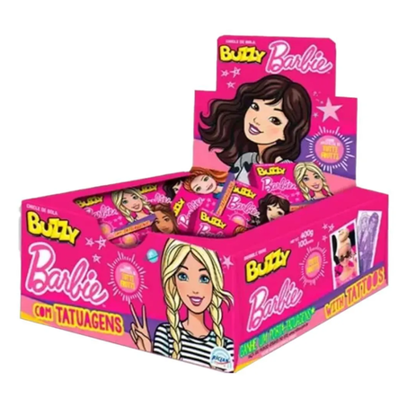 Chicle buzzy 360g pcc/90un tattoo barbie tutti frutti