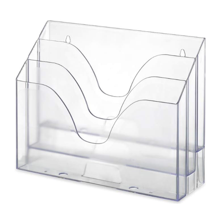 ORGANIZADOR DE ESCRITÓRIO TRIPLO VERTICAL CRISTAL MAXCRILL