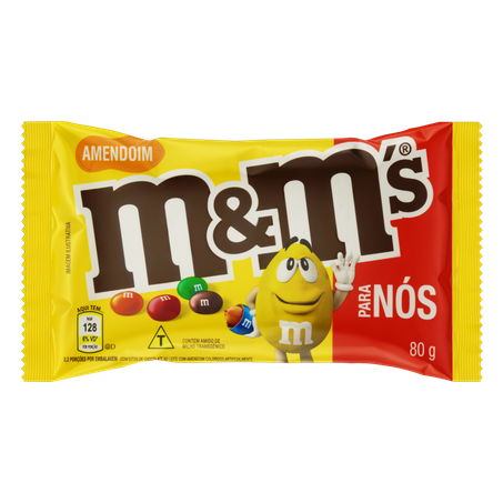 Chocolate m&ms 80g amendoim