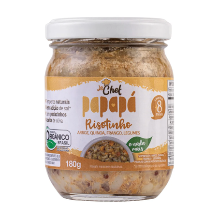 Papinha Orgânica Papapa Arroz Quinoae Frango Vd 180g
