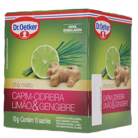Chá Dr Oetker Cidreira e Limão/Gengibre C/10 Sachês 360-3