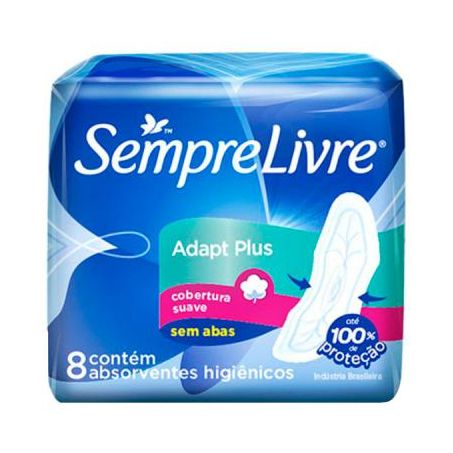 ABSORVENTE SEM ABAS SUAVE ADAPT PLUS SEMPRE LIVRE