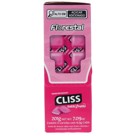 Goma de Mascar Cliss Tutti Frutti Caixa 201gr 360-1