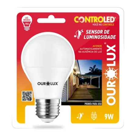 LAMPADA SENSOR DE LUMINOSIDADE OUROLUX 9W